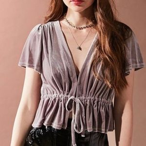 Urban Outfitters Goldie Velvet Top